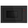 25L Black Built-in Microwave Oven With Grill Stainless Steel Cavity