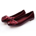 Fashion Pointed Toe Women Flats Shoes Bow Women Shoes Patent Leather Casual Single Summer Ballerina Shallow Mouth Shoes