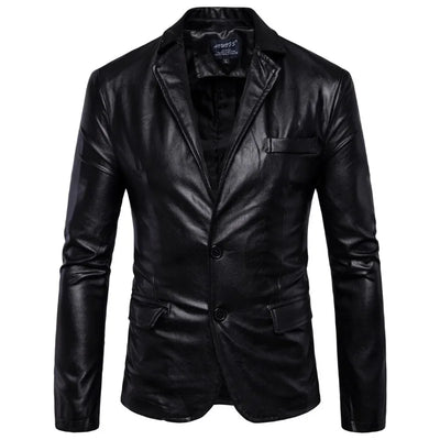 Spring and Autumn new men's leather jacket, British | SAMAG