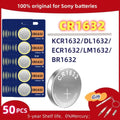 50PCS Original For Sony CR2032 CR2025 CR2016 CR1632 Lithium Battery Watch Calculator Car Key Remote Control Button Coin Cells