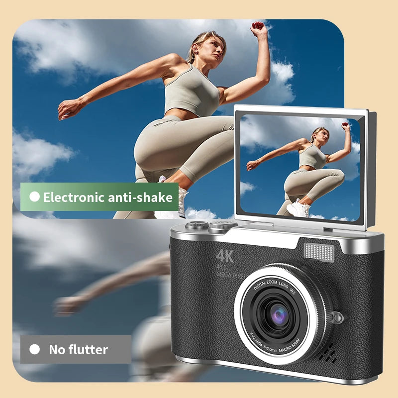 Digital Camera 4K 48MP Photography Camera Video Camcorder Rechargeable Cameras 2.4 inch Screen Camcorder for Kid Adult Beginners