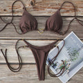 Sexy Halter Solid color Bikini Set Women's Swimsuit | SAMAG
