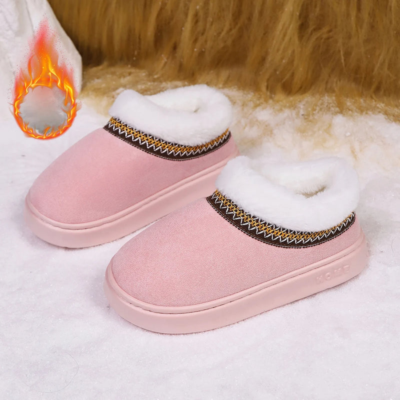 Fluffy Women's Slippers Home Casual Plush Ankle Boots Female Winter Fuzzy Fur Luxury Designer Plarform Shoes Girl Indoor Outdoor