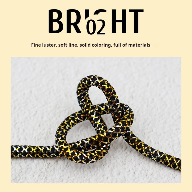 1Pair Luxury Gold Silver wire Round Shoelaces Sneakers Casual Shoe laces Quality Rope Shoelace Shoes Accessories 120/140/160CM