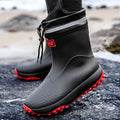 Men's Short Rain Boots Anti-Slip Work Boots Fishing Car Wash Labor Protection Water Shoes Lightweight Durable Rubber Material
