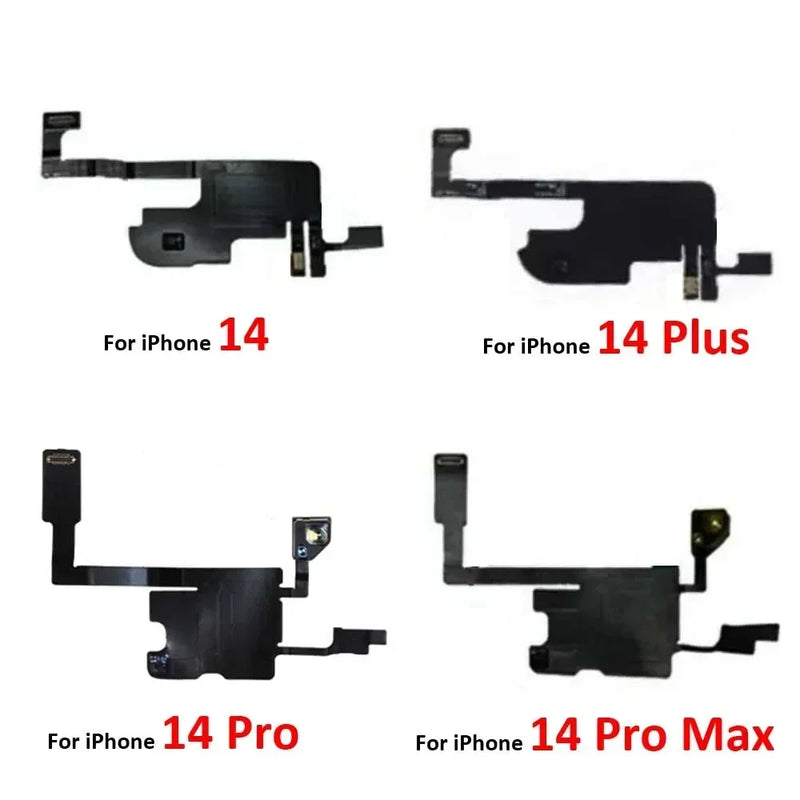 Earpiece Light Sensor Proximity Flex Cable For iPhone 13 14 15 Pro Max Plus Mini with Mic Ear Speaker Ribbon Repair Parts