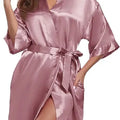 Women's Pure Short Silky Robes Bridesmaid Bride Party | SAMAG
