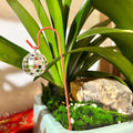 8 Garden Miniature Stake Decorations, Mini Garden Ornaments, Fairy Magic Theme Decor, Disco Ball Glitter Micro Landscape Bonsai