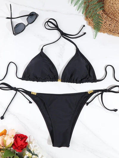 Sexy Triangle Bikini Sets Micro Thongs Swimsuit Women | SAMAG
