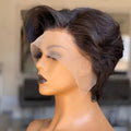 Straight Pixie Cut Wig Human Hair Wigs 13x4 Transparent Lace Short Bob Wig Part Lace Wig Brazilian 100% Human Hair For Women