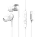 USB Type C in Ear Headphones HiFi Stereo Earphones With HD Mic Wired Earbuds For Samsung Galaxy S25 S24 S23 Wire Control Headset