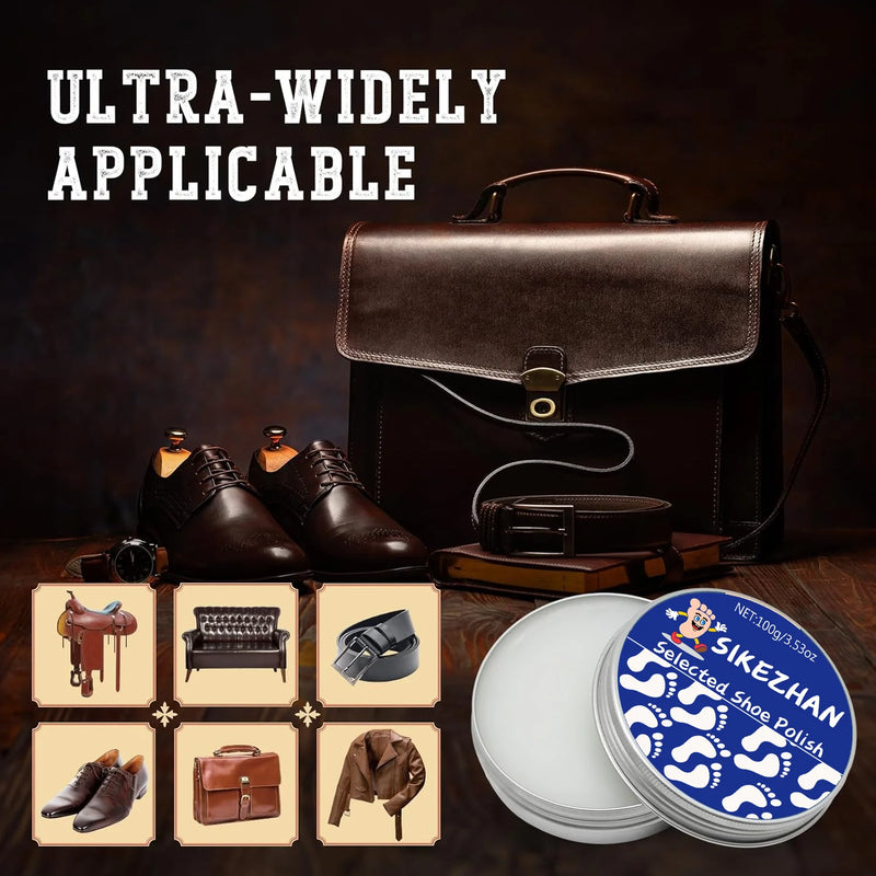 Neutral Leather Shoe Polish Cleaner and Conditioner Cream for Leather Shoes Bags Shine Moisturizing Nourish Anti‑Cracking Care