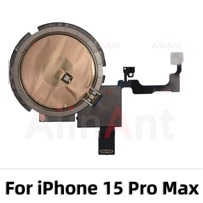 100% Test AiinAnt Power Volume Flash Light NFC Wireless Charging Flex Cable For iPhone 12 13 14 15 Pro Max Mini Plus Sapre Parts