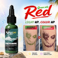 KINGZOO Temporary Tattoo Ink Sun Activated Color Changing Body Art Paint Airbrush Paint for Festival Party Beach Halloween 30ML