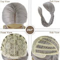 Silvery Grey Braided Wigs for Men Synthetic Hair Long Gray Wig Dreads Halloween Costume for Man Willie Nelson Wig Braid 32 inch