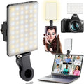 LED Portable Clip-on Selfie Light; Video Conference Lighting, 3 Lighting Modes, Suitable for iPhone Camera Laptop