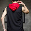 2025 Summer Men's Coat Sleeveless Vest Casual Hoodie Fitness Muscle Hooded Vest T-shirt Polyester Breathable Hip-hop Pullover ﻿
