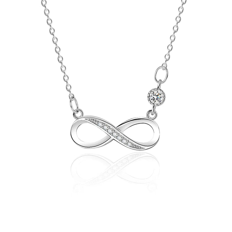 925 Silver 18k Gold Plated Necklace Single Sparkling Zircon Clavicle Chain for Women Wedding Jewelry collares