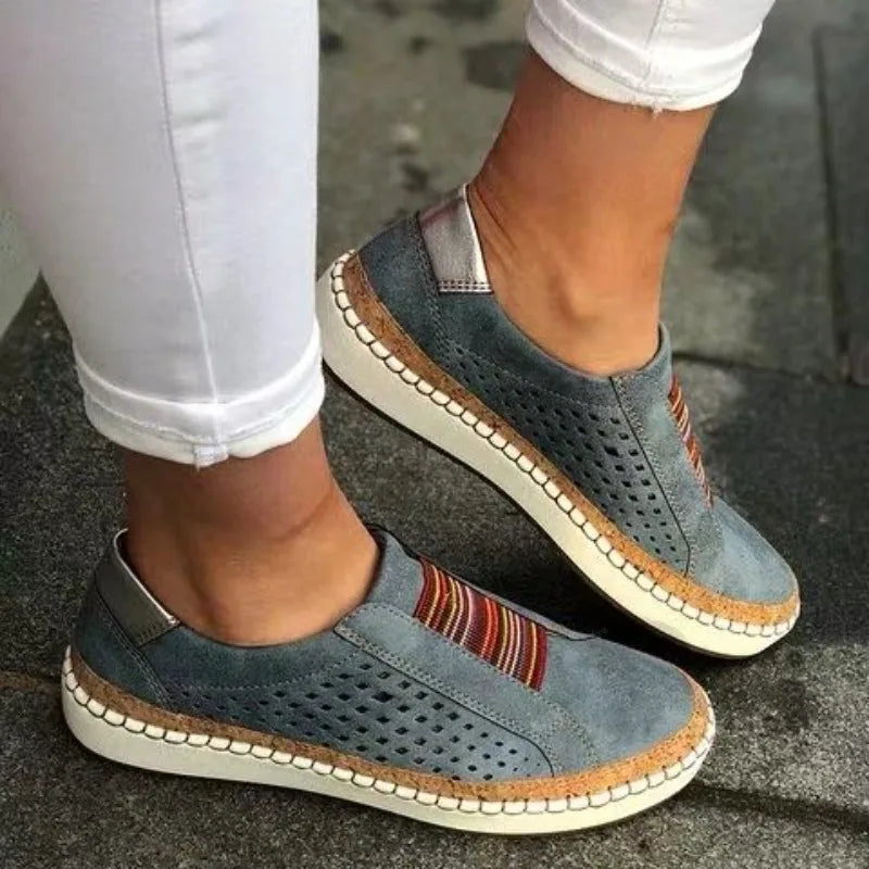 New Plus Size Shoes for Women 35-43 Autumn Spring Wedge Sneakers Vulcanized Shoes Breathable Comfortable Non-slip Loafers Women