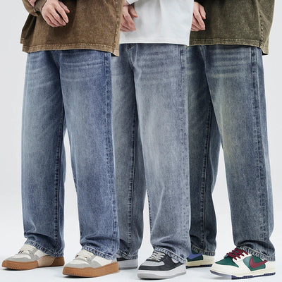 Y2k Vintage Baggy Jeans for Men Straight Fashion | SAMAG