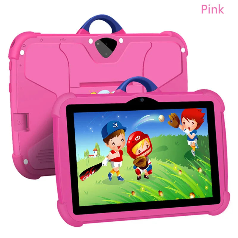 2025 New 7 Inch 5G WiFi Kids Tablets For Study Education Quad Core 4GB RAM 64GB ROM Bluetooth Dual Cameras Tablet PC Android 13
