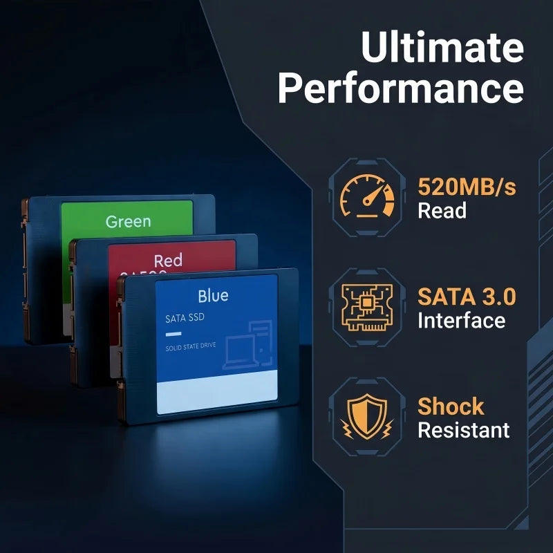 Original New 2.5-inch SATA3 SSD Internal Solid State Drive for Laptop Desktop - 120GB 240GB 500GB Hard Disk Option