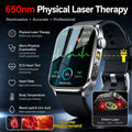Health managed Non-Invasive Laser Physiotherapy Smart Watch Blood Pressure Uric Acid Call ECG+PPG 650nm Laser Smart Watch 2026
