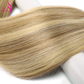 Real Beauty Platinum Blond Brazilian Straight Hair Weave Bundles 14"-28" Hight Ratio Remy Hair Extensions Brown #4 Blond P6/613#