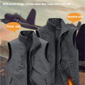 2025 Autumn Winter Thickened Fleece Double-Sided Vest Men's Jacket Warm Outerwear Slim Fit Casual Style Daily
