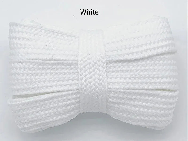 1Pair New Casual Sneakers Classic Shoelace Fashionable Cotton Rope Flat Shoelaces Men Women Fashion Shoes Accessories