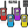2/3/4 Pack Walkie Talkies for Adults and Kids, Long Range Rechargeable 2 Way Radios with VOX for Camping Hiking Cycling