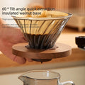 Glass Drip Coffee Maker,Diamond Design Glass Dripper and Filter Holder Manual Coffee Brewer for Home and Office