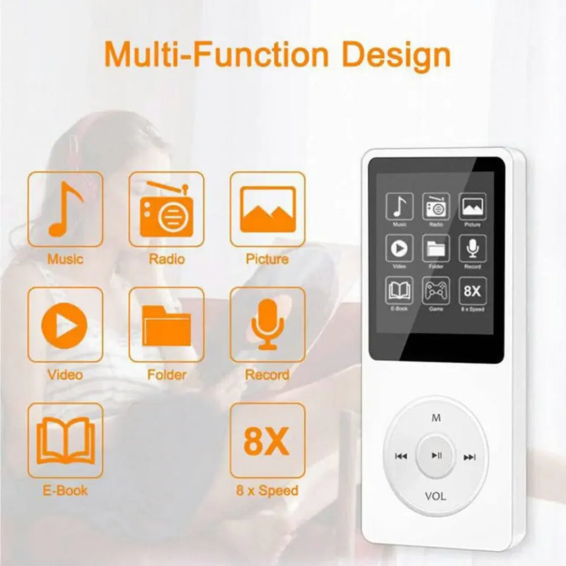 New MP3 Player Outdoor Sports Fitness Mini Walkman mp3 Support Bluetooth Lossless Music Player FM Radio Recorder Sport 128GB Hf