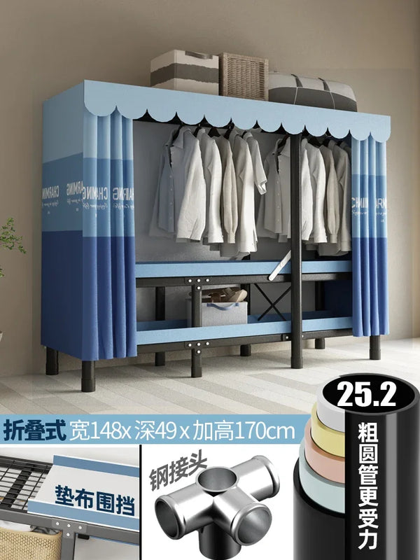 Folding Steel Frame Wardrobe Installation - Free Open Closet Durable and Economic Storage Cabinet for - View 21 | SAMAG