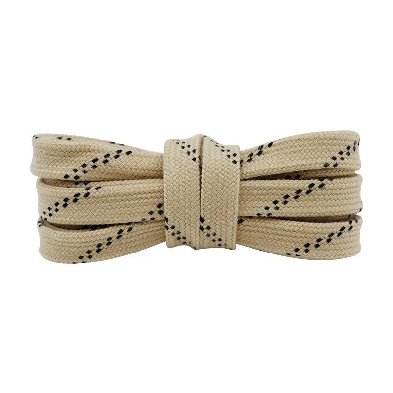 1cm Waxed Ice Hockey Shoelaces Dual Layer Braid 23-70 Inch Halloween Christmas Fall Winter for Roller Derby & Ice Hockey Skates