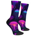 Fluorescent Jellyfish Print Men's Socks Comfortable | SAMAG