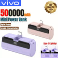 VIVO 500000mAh Mini Capsule Power Bank 2 in 1 Ultra Fast Charging Portable External Battery Powerbank For iPhone Android 2026