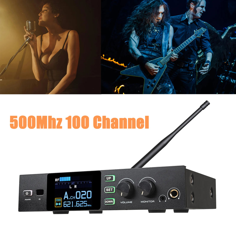 Leicozic PM10 True Diversity Stereo Wireless In Ear Monitoring System 150M 2x150mW Hifi Sound System In-Ear IEM Pro Stage Audio