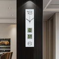 Large Wall Clock Room Modern Design Wood Silent Clock Ornaments for Home Interior Decoration Wall Clocks with Date Temperature
