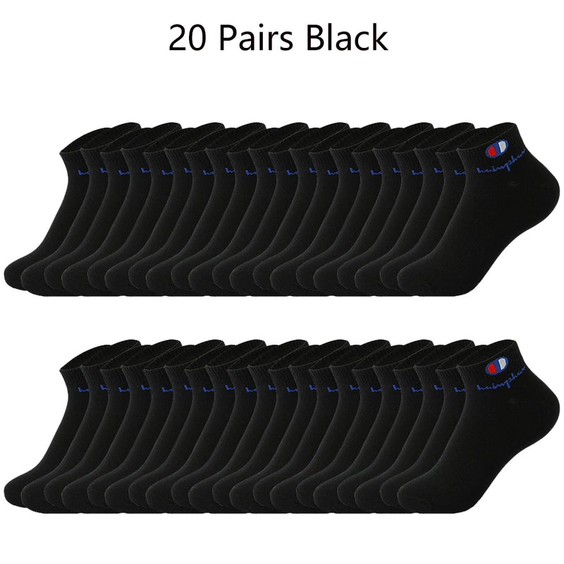 10/20/30 Pairs Ankle Socks Men Women Cotton Brand | SAMAG
