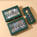 DELESYS Green Dust-proof Watch Jewelry Box With Zipper Watch Gift Box With Lock Jewelry Display Box Gift Box Birthday Present