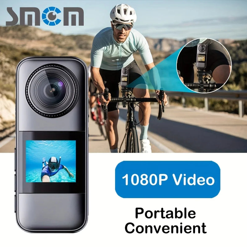 1 dual-screen sports camera for outdoor activities, with 32GB memory card, capable of taking photos and recording videos
