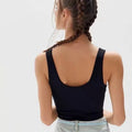 Women's Ribbed Bra Seamless Tank Top Comfort Sports Bralette Wireless Activewear Underwear Stretchy Vest Lingerie Intimates M-XL