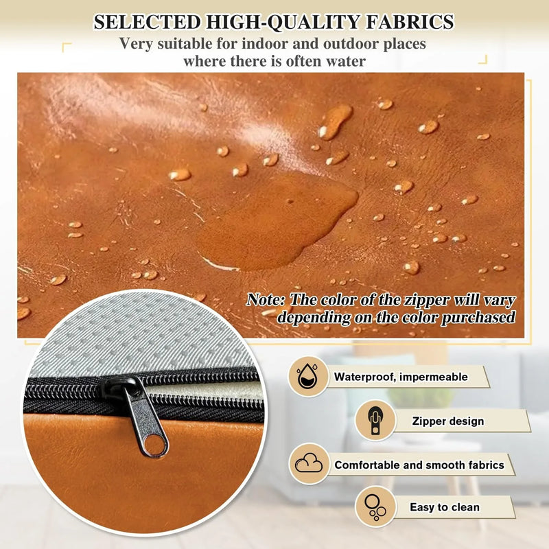 Custom 5cm Waterproof Outdoor Leather Bench Cushions Bay - View 3 | SAMAG