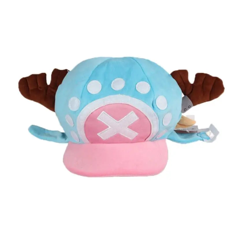 Anime Tony Tony Chopper Plush Hat Kawaii Cute Boy Girl Cosplay Blue Pink Soft Warm Hat Cartoon Chopper Accessories Props
