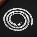 18K Gold/Silver Color 6mm Full Sideways Necklace 8/18/20/24 Inch Chain For Woman Men Fashion Wedding Engagement Jewelry Gifts