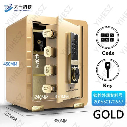 Electronic Safe Deposit Box Digital Password & Fingerprint Unlock For Store Money Jewelry Documents - View 10 | SAMAG