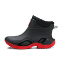Men's waterproof new outdoor fashion casual rain boots thick anti slip high top wear-resistant comfortable work velvet chef shoe