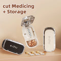 Tablet Divider Tablet Cutter with Storage Compartment for Small and Large Tablets Multiple Pill Cutters for Travel & Pets Daily