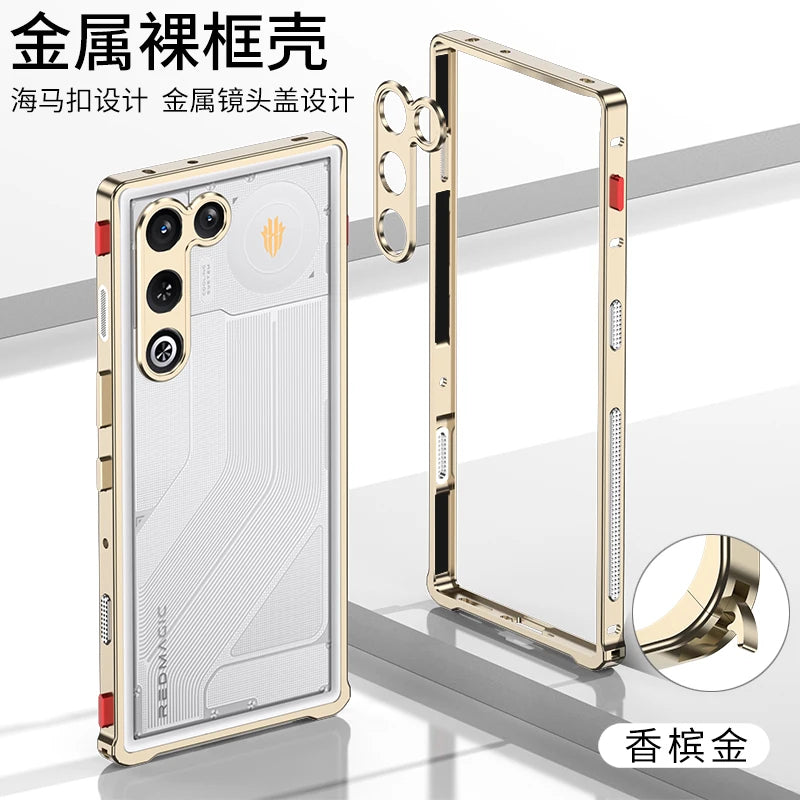 Case For ZTE Redmagic 11 Air Luxury Metal Bezel Ultra-Thin Anti-slip Thermal Cover For Redmagic11 Air Shockproof Bumper Funda